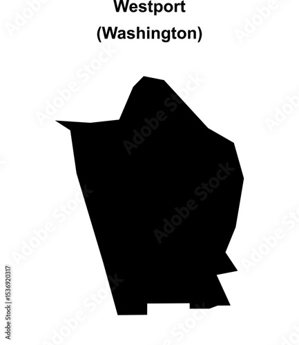 Westport (Washington) blank outline map