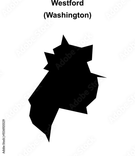 Westford (Washington) blank outline map