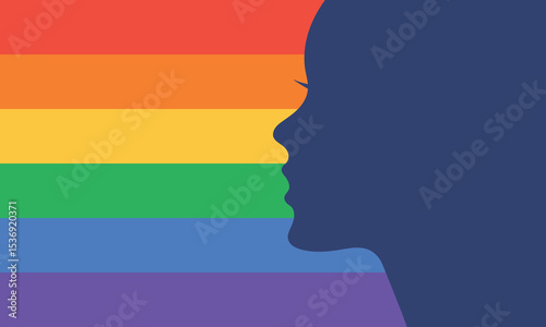 Pride Month in June. LGBTQ+. Lesbian Gay Bisexual Transgender. Celebrated annual. LGBT flag. Rainbow love concept. Human rights and tolerance. Poster, card, banner and background. Vector illustration