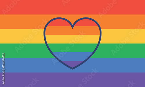 Pride Month in June. LGBTQ+. Lesbian Gay Bisexual Transgender. Celebrated annual. LGBT flag. Rainbow love concept. Human rights and tolerance. Poster, card, banner and background. Vector illustration