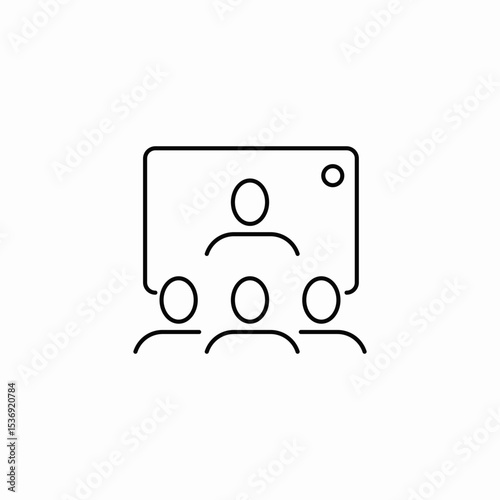 audience meeting icon sign vector