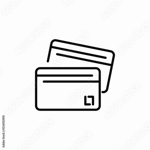 bank cards icon sign vector