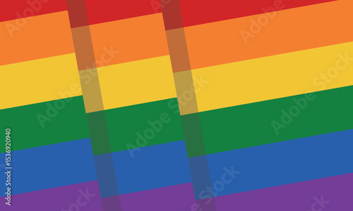 Pride Month in June. LGBTQ+. Lesbian Gay Bisexual Transgender. Celebrated annual. LGBT flag. Rainbow love concept. Human rights and tolerance. Poster, card, banner and background. Vector illustration