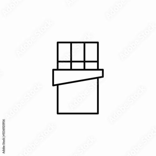 bar chocolate icon sign vector