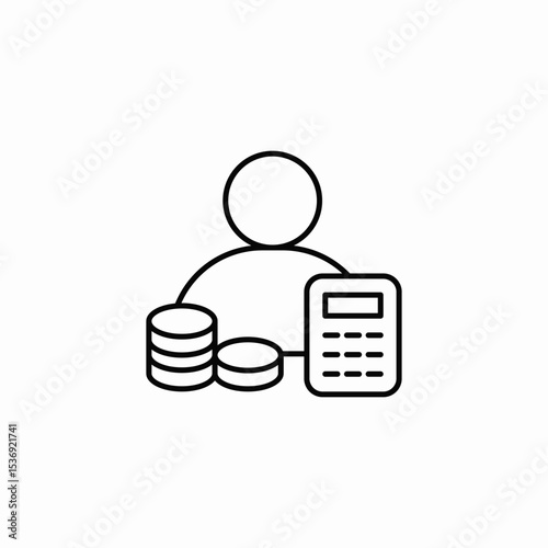 financial calculations icon sign vector