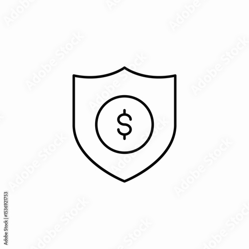 finances protection safety icon sign vector
