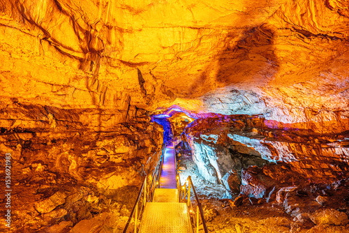 The scenic views of Tınaztepe Cave, which is one of the longest caves in the world, with a length of 22 kilometers in Seydişehir, Konya.
