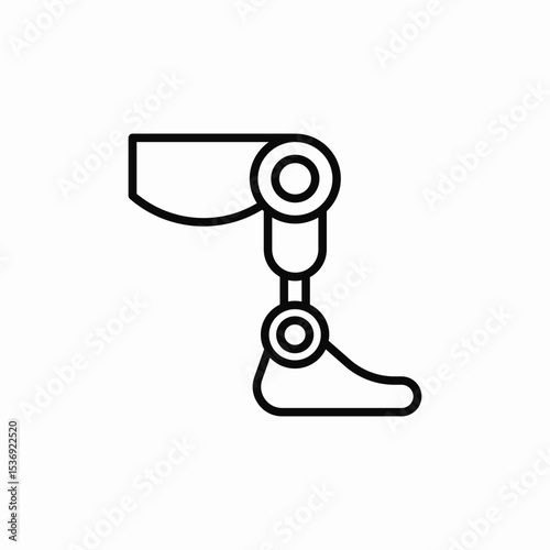 mechanic leg icon sign vector