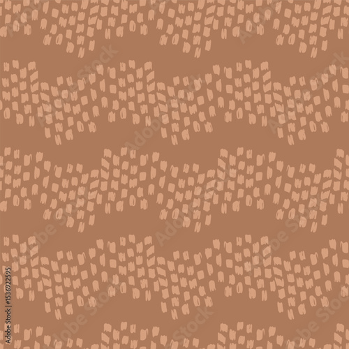 Blockprint flecked seamless vector pattern. All over vintage speckled trendy wrapping for wallpaper, background irregular grain design. 