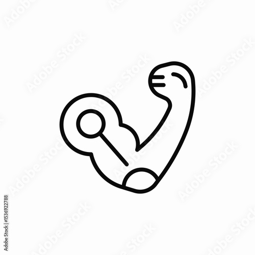 muscle strength icon sign vector