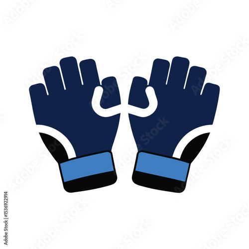 Gym Gloves Vector Illustration ? Cartoon, Clipart and Line Art Design for Fitness and Workout.eps