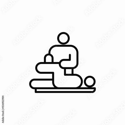physical therapy icon sign vector