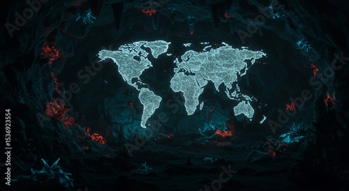 Global Network in a Mystical Cave
