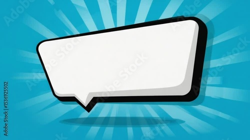speech bubble on blue background