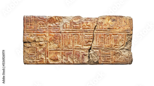 Ancient inscriptions etched on a weathered stone tablet reveal forgotten stories from a distant civilization under a soft, golden light.