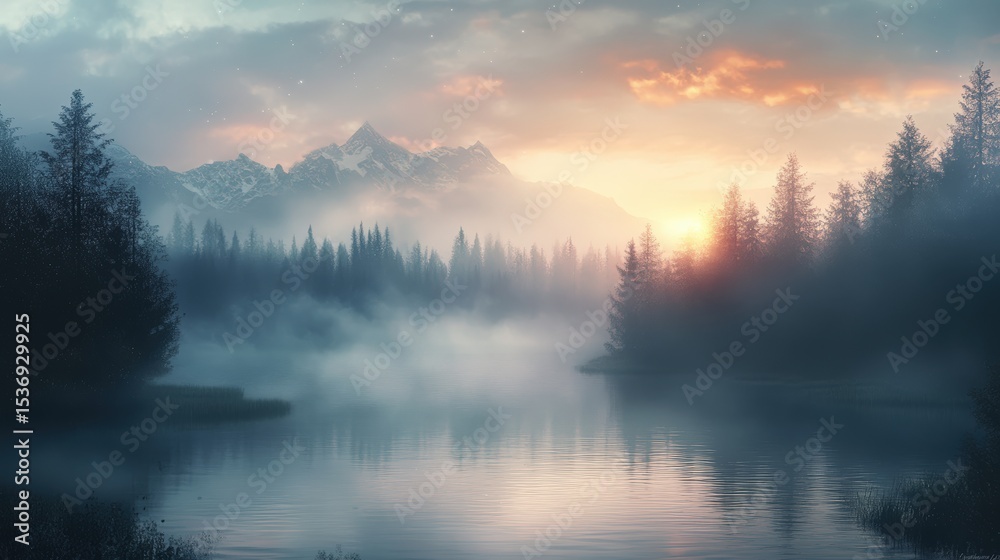 Fototapeta premium sunrise in the mountains