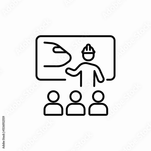 aircraft engineering presentation icon sign vector