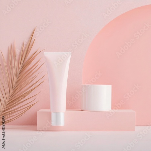 Modern product mockup on pastel background, minimalist design, blank space for text, soft light, 8K HD details, corporate aesthetic neutral tones.