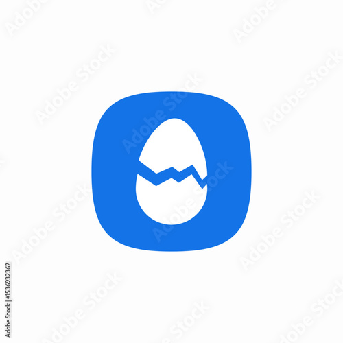 broken egg icon sign vector