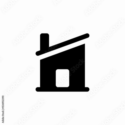chimney house icon sign vector
