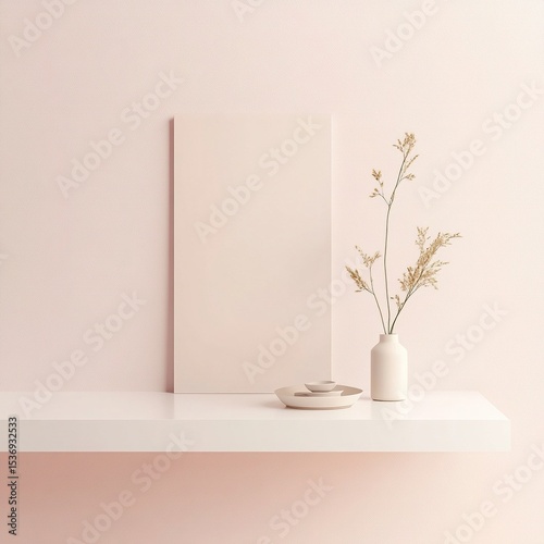 Modern product mockup on pastel background, minimalist design, blank space for text, soft light, 8K HD details, corporate aesthetic neutral tones.