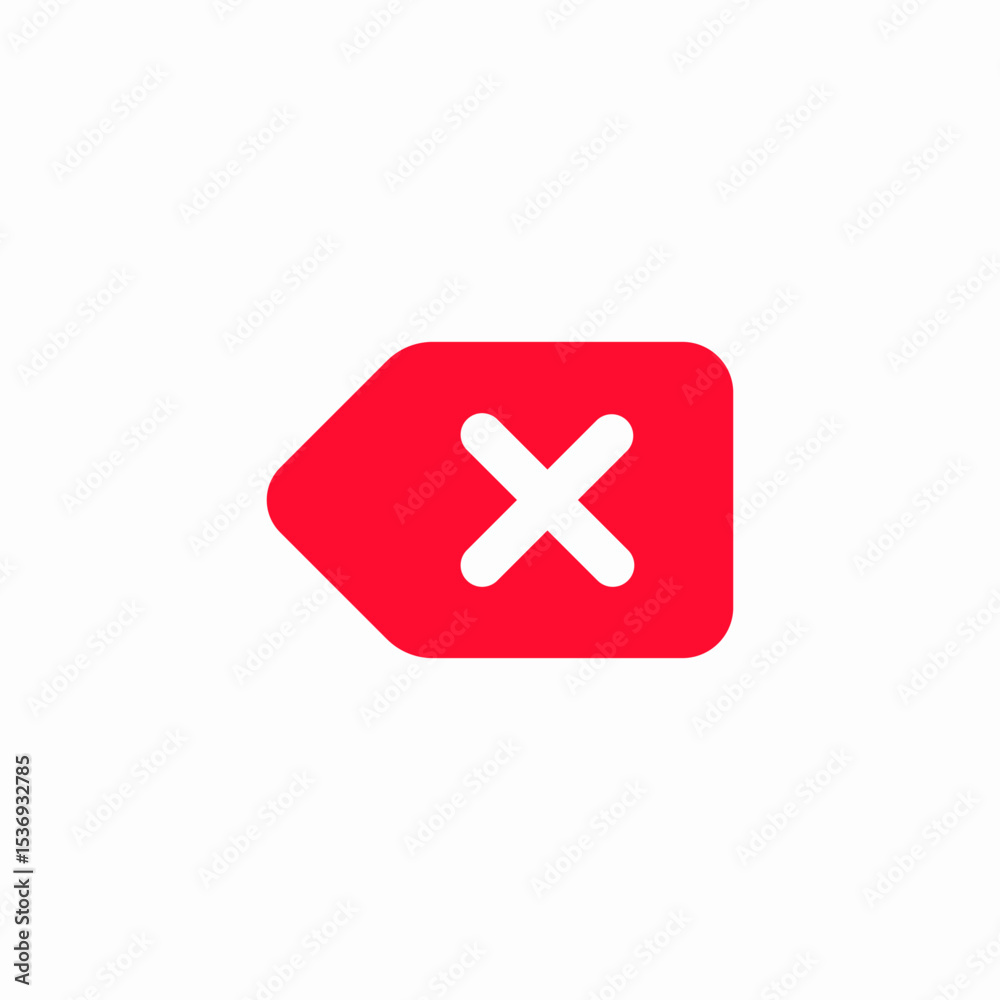 Obraz premium delete button icon sign vector