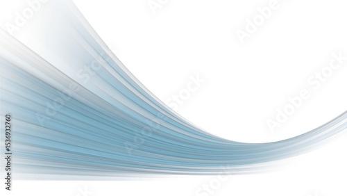 Elegant abstract light blue wave flowing across a clean white background, creating a blur modern, minimal, and dynamic visual perfect for design or presentation use with copy space