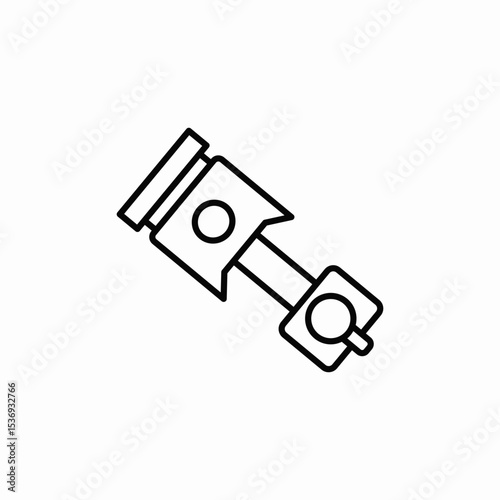 engine piston icon sign vector