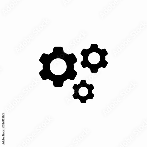 gear system icon sign vector