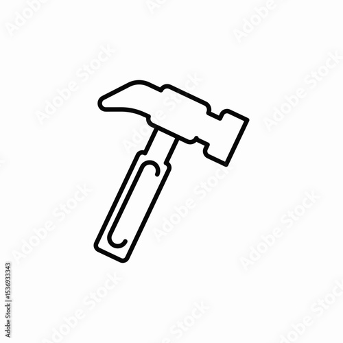 hammer tool icon sign vector