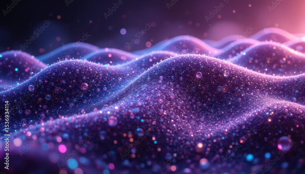 Fototapeta premium Mesmerizing abstract background, a dazzling display of glowing particles and elegant blurs