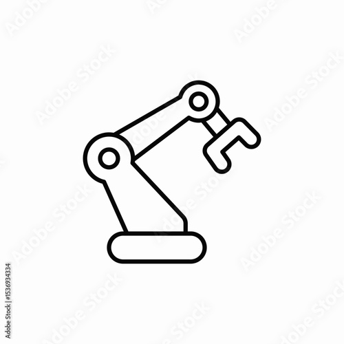robotic hand icon sign vector