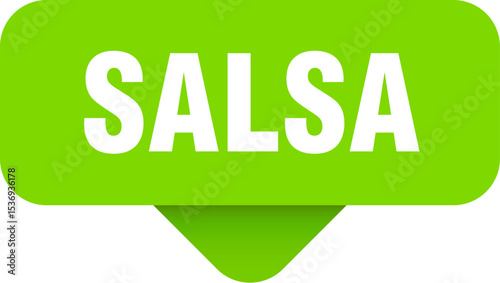 salsa sticker. salsa sign on transparent background