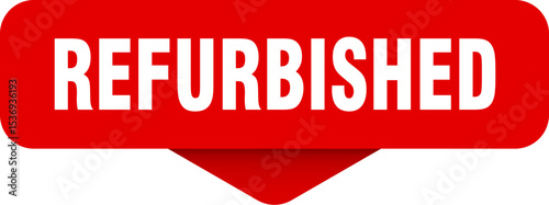 refurbished sticker. refurbished sign on transparent background