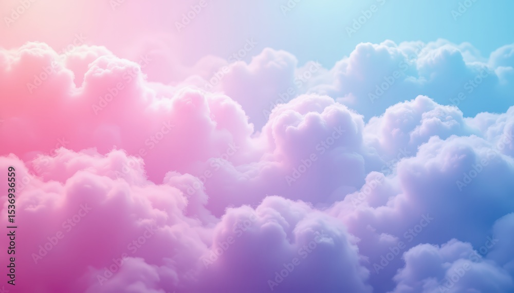 Fototapeta premium Breathtaking sunset cloudscape, pink and blue hues paint the vast expanse of sky
