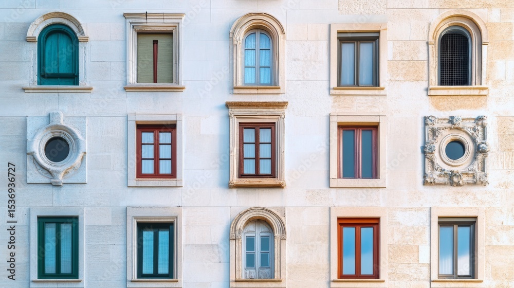 Fototapeta premium A collection of diverse architectural elements from around the world, symbolizing cultural diversity and heritage, minimalistic photography style