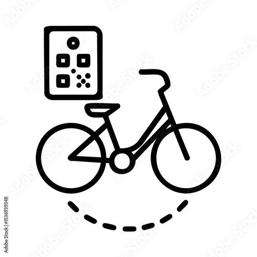 Bicycle docking station icon for shared bikes