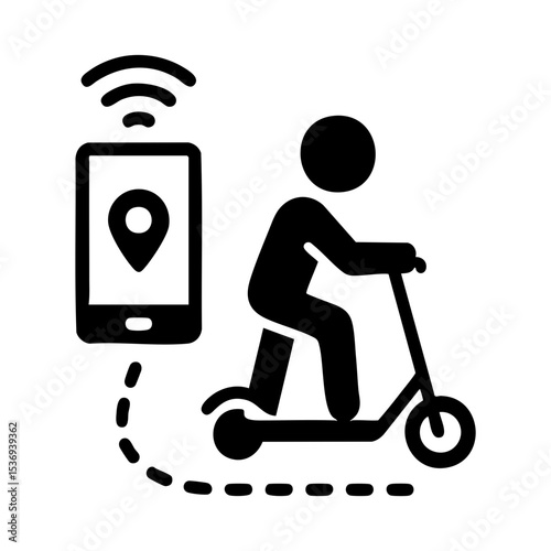 Electric scooter ride tracking via mobile app