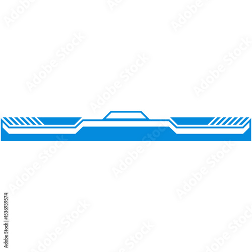 Futuristic business footer shape. Futuristic header footer frame vector illustration