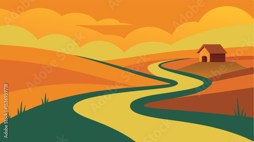 Autumn Rice Fields Ready For Harvest