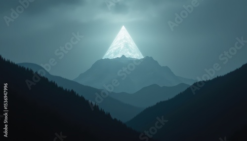 Breathtaking mountain peak, a majestic view of nature's majesty