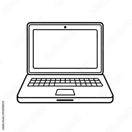 laptop isolated on white background