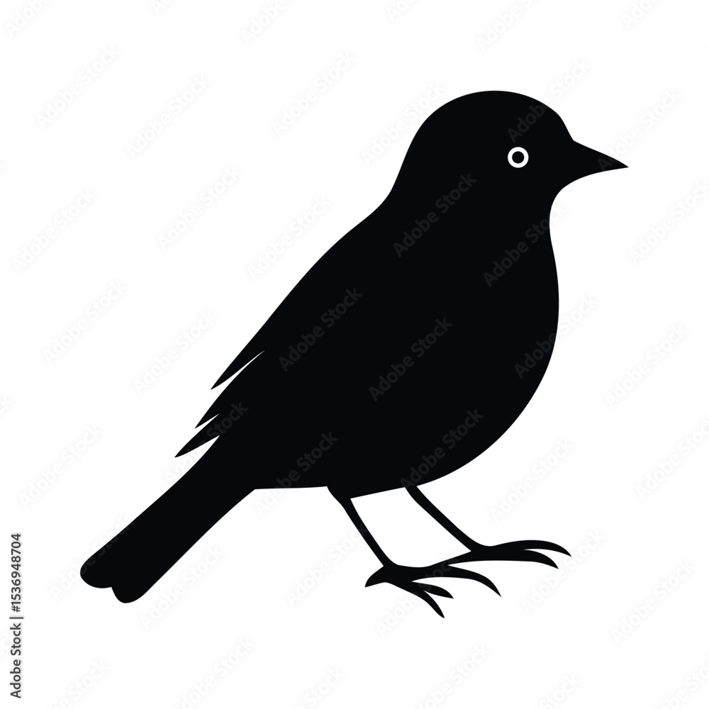 Obraz premium Simple bird silhouette vector illustration.