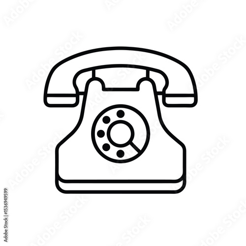 black retro phone