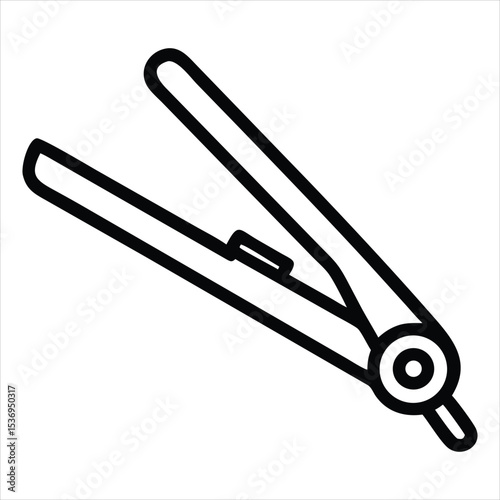 Hair straightener icon illustration isolated on white background
