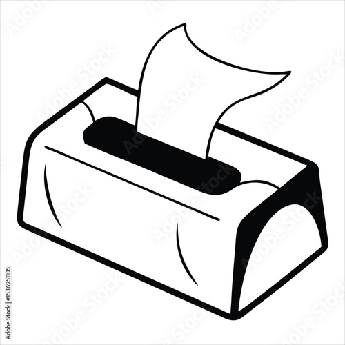 Tissues box icon illustration isolated on white background