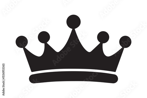 Simple Royal Crown Silhouette Icon