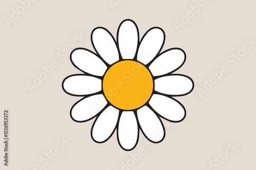 Simple Daisy Flower Vector Icon