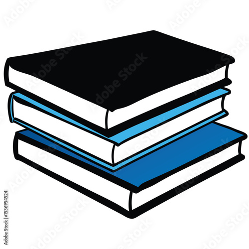 A stack of books on a white background, perfect for education and literature concepts