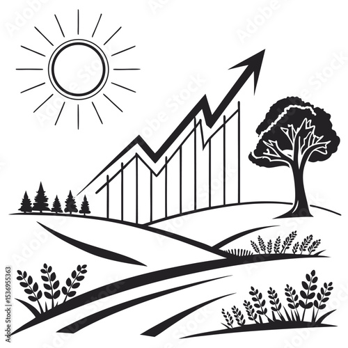 Sustainable Growth An Upward Trend in Agriculture and Environmental Development